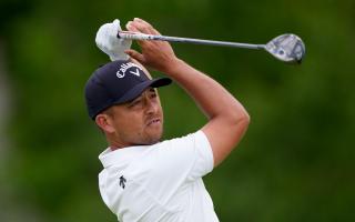 Xander Schauffele bounced back from a late double bogey to share the lead after 54 holes of the US PGA Championship (Matt York/AP)